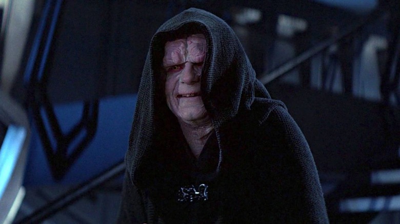 Emperor Palpatine grinning