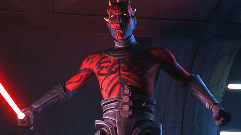 Maul holding a lightsaber