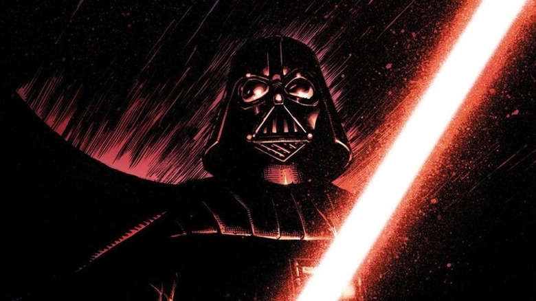 Darth Vader ignites his lightsaber