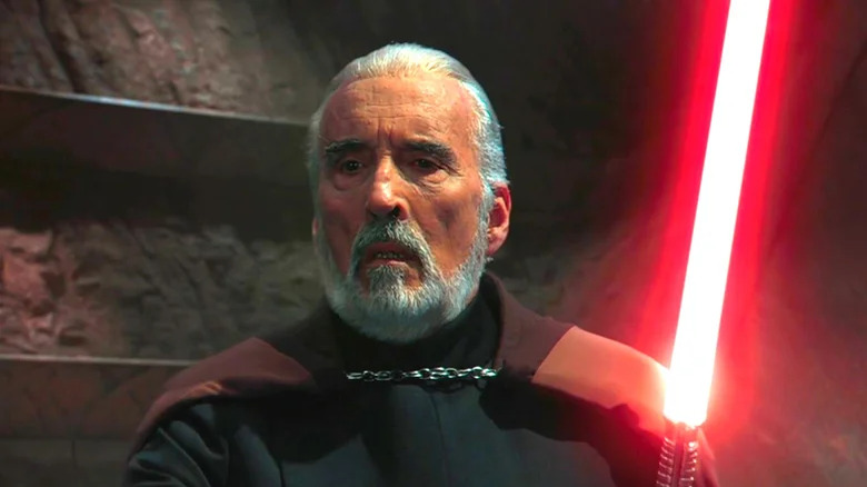 Count Dooku with lightsaber