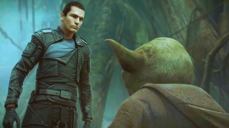 Starkiller talking to Yoda