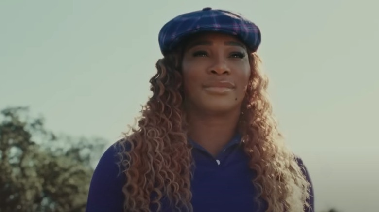 Serena Williams wears a golf outfit