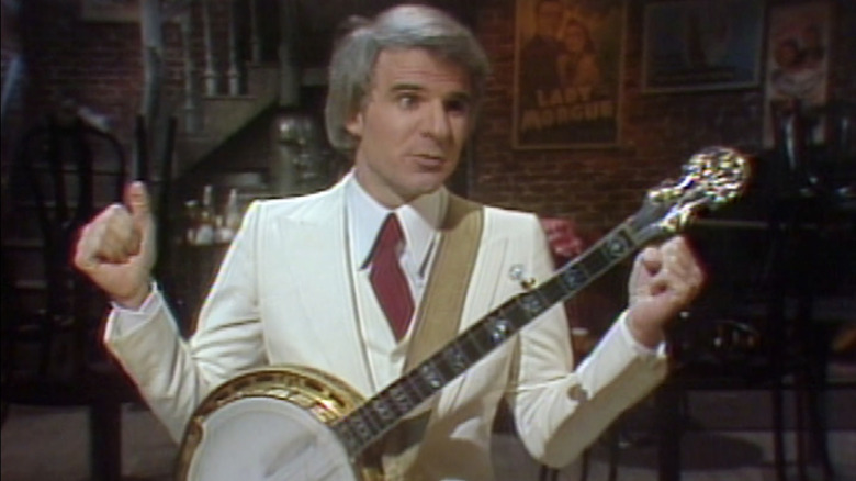 Steve Martin plays banjo