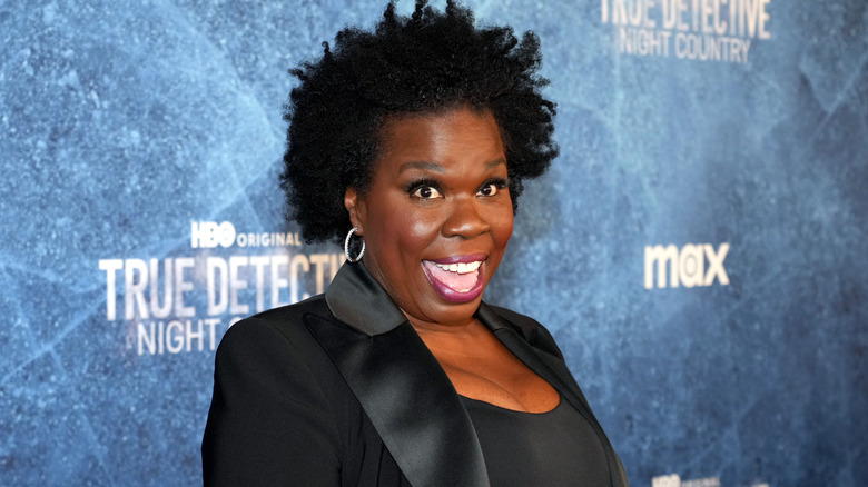 Leslie Jones smiles