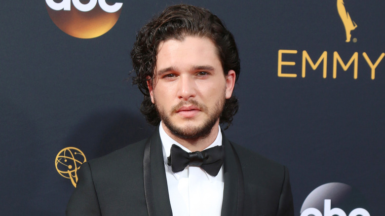 Kit Harington mugging at Emmys