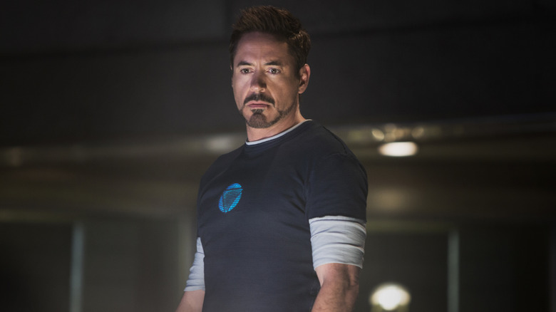 Tony Stark with injured eye