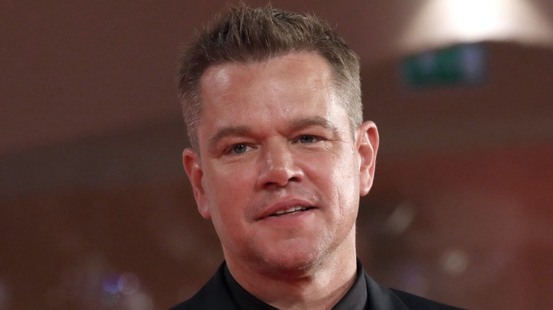 Matt Damon on red carpet, posing