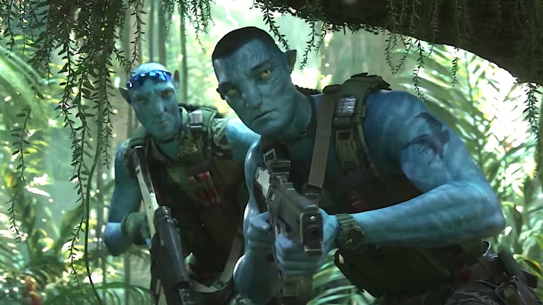 Lang as Quaritch's Na'vi Avatar