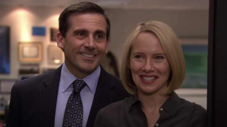 Steve Carell and Amy Ryan smiling