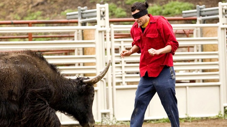 Johnny Knoxville with bull