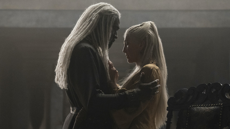 Corlys and Rhaenys embrace