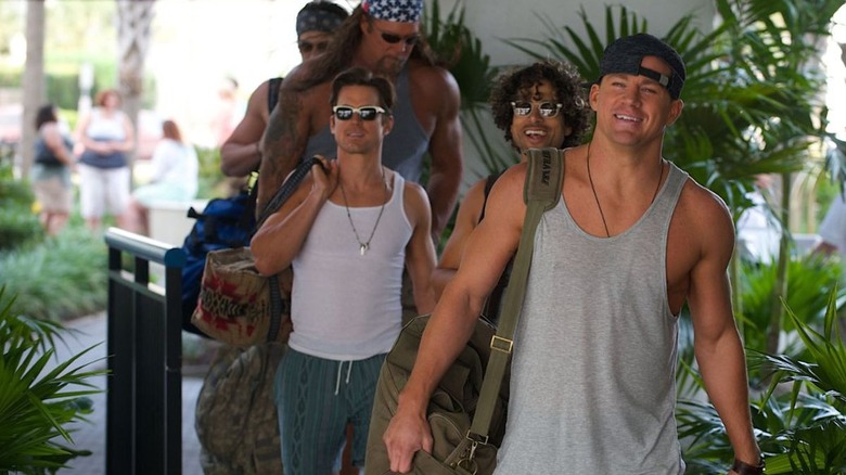 Tatum with costars in Magic Mike XXL