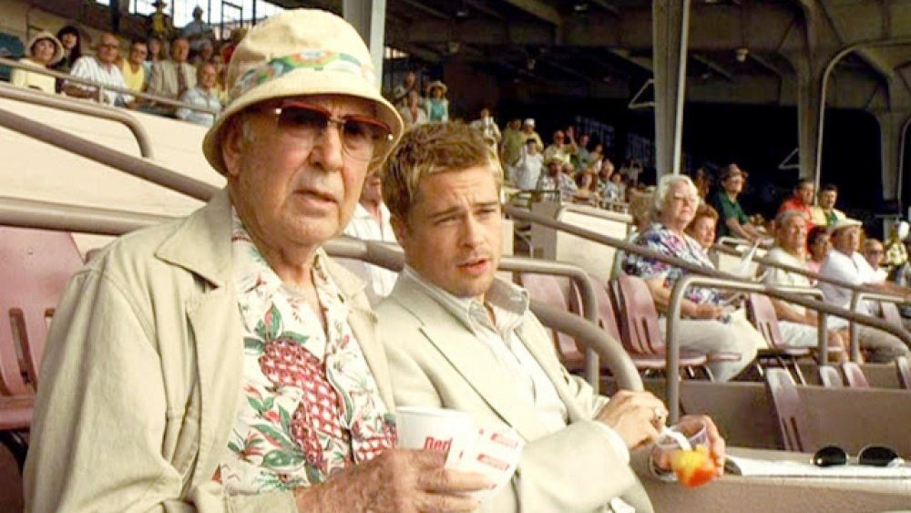 Carl Reiner and Brad Pitt talking