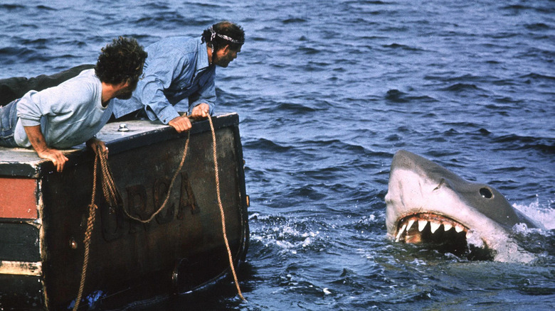 Brody and Hooper confront the shark