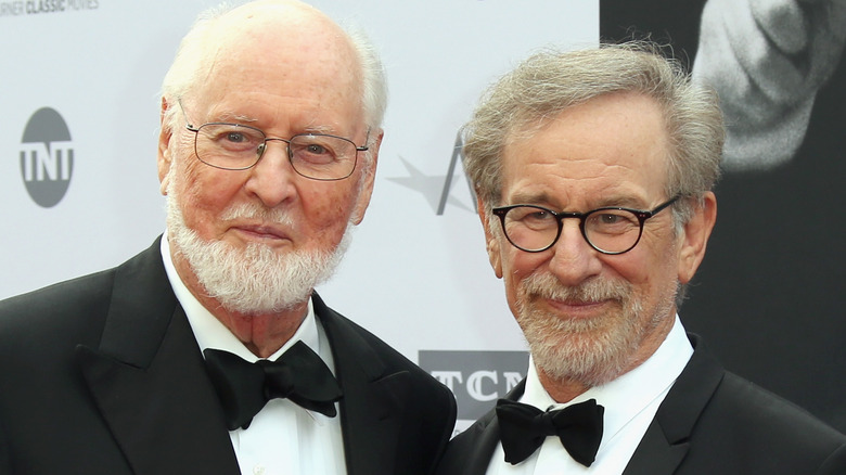 John Williams and Steve Spielberg smiling