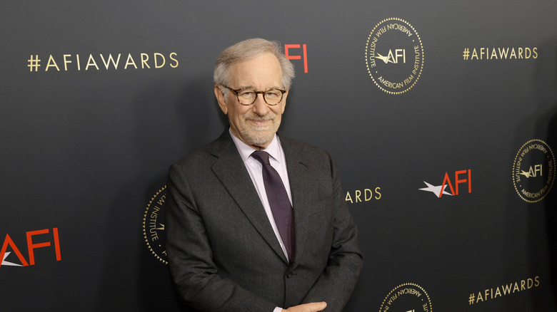 Steven Spielberg smirking