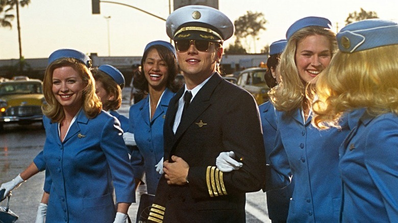 Leonardo DiCaprio pilot smiling