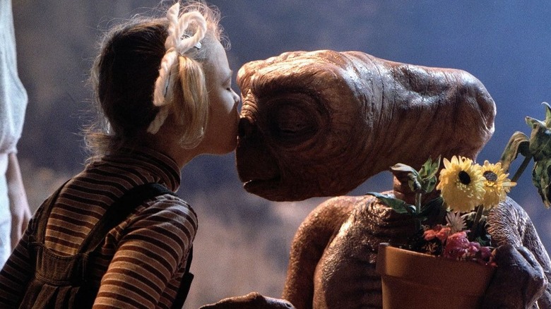 Drew Barrymore kisses E.T. 