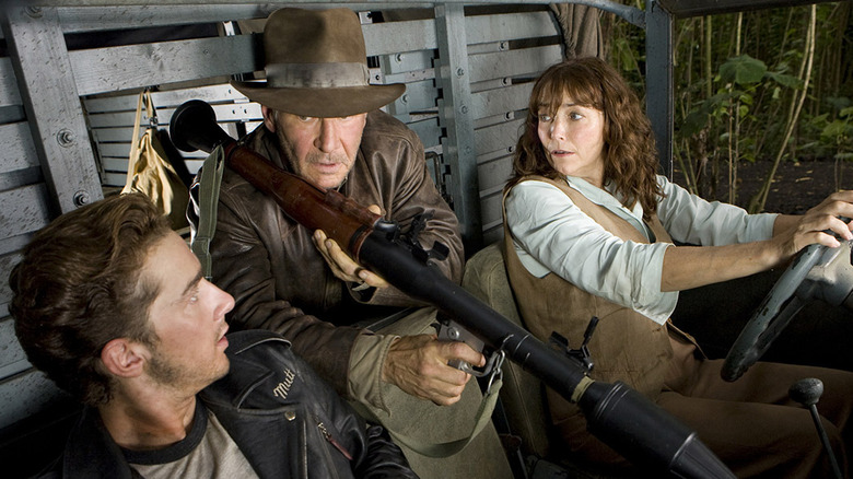 Shia LaBeouf, Karen Allen and Harrison Ford in Crystal Skull