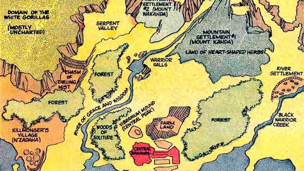 Black Panther comics Wakanda map