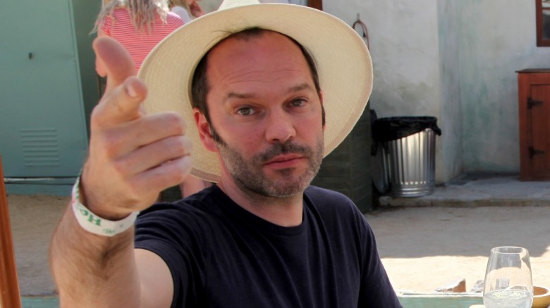 Nigel Godrich pointing his finger