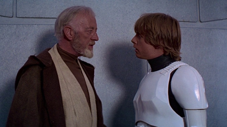 Luke Skywalker talks to Obi-Wan