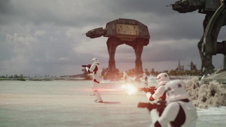 Stormtroopers battle on Scarif