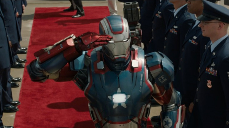 Iron Patriot saluting