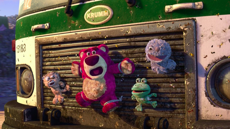 Lotso screaming on truck grille