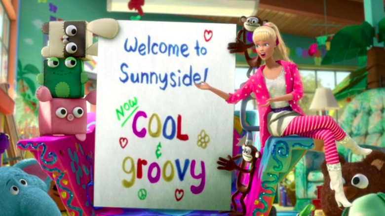 Barbie welcoming toys to Sunnyside