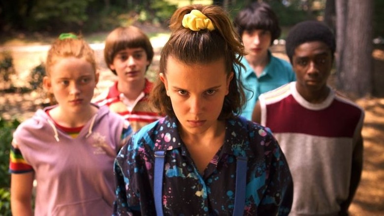 Max, Will, Mike and Lucas all stood behind Eleven