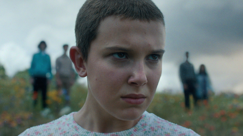 Eleven staring intently