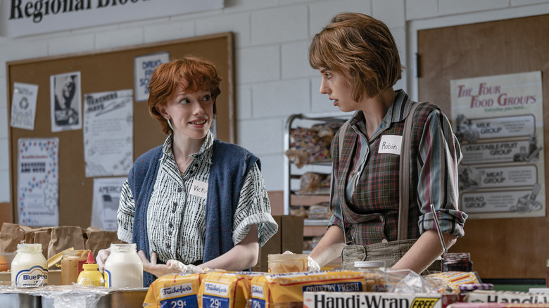 Vickie and Robin making sandwiches