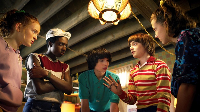 Stranger Things gang talking