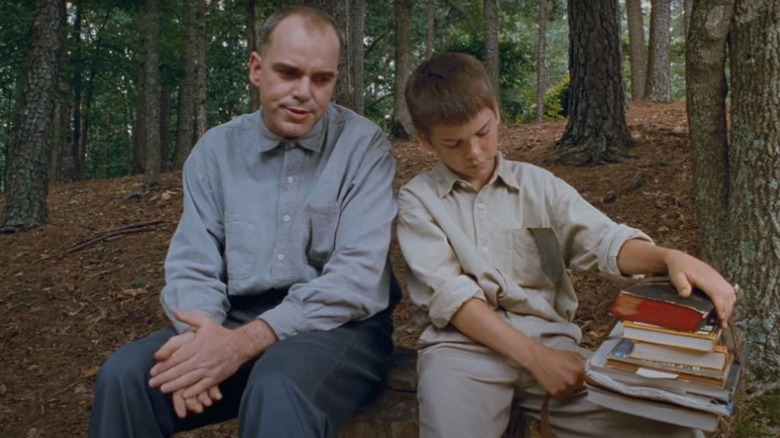 Karl and Frank sitting in forest