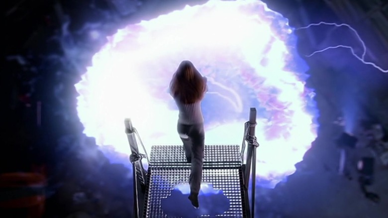 Buffy diving into a hell portal