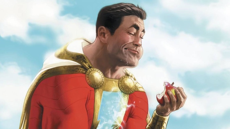 Shazam eats lunch