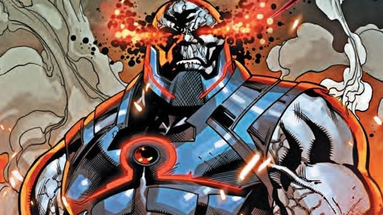 Darkseid with flames in eyes