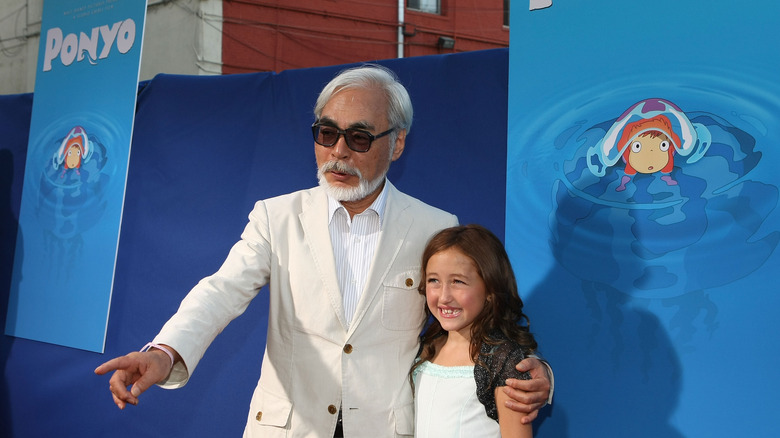 Miyazaki and Ponyo star Noah Cyrus at the premier