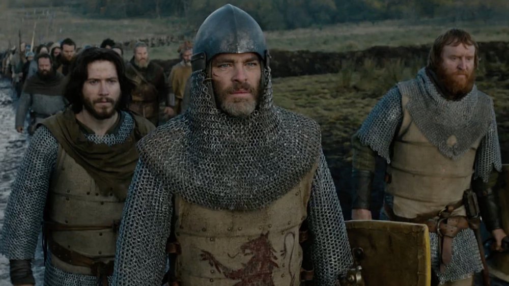 Chris Pine as Robert the Bruce in Outlaw King