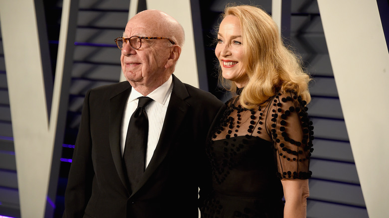 Rupert Murdoch and Jerry Hall