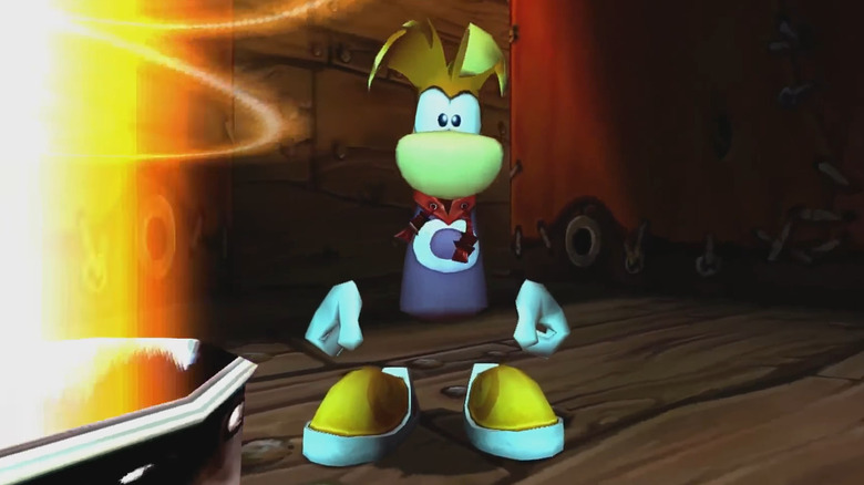 Rayman standing confidently