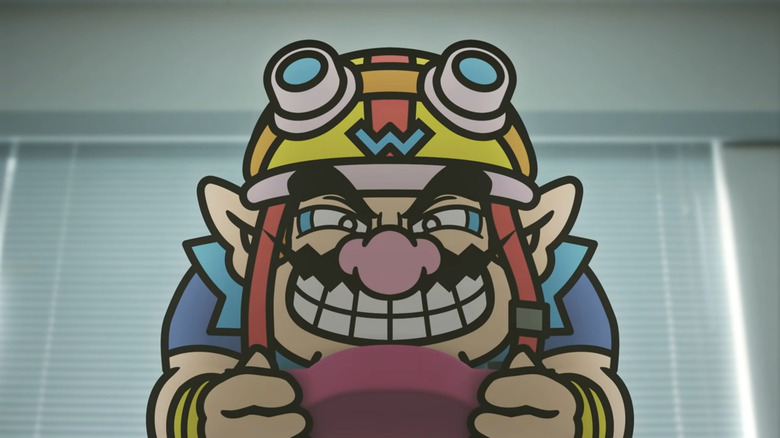 Wario grinning maliciously 