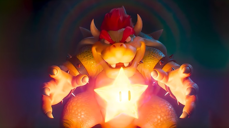 Bowser holding star