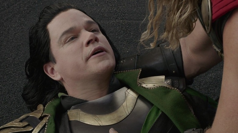 Matt Damon as Loki on floor