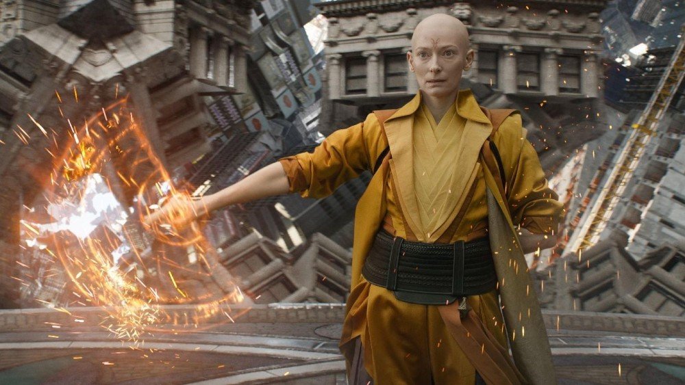 Tilda Swinton as The Ancient One in Doctor Strange