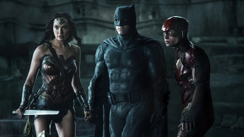 Batman, Flash, and Wonder Woman prepare to fight