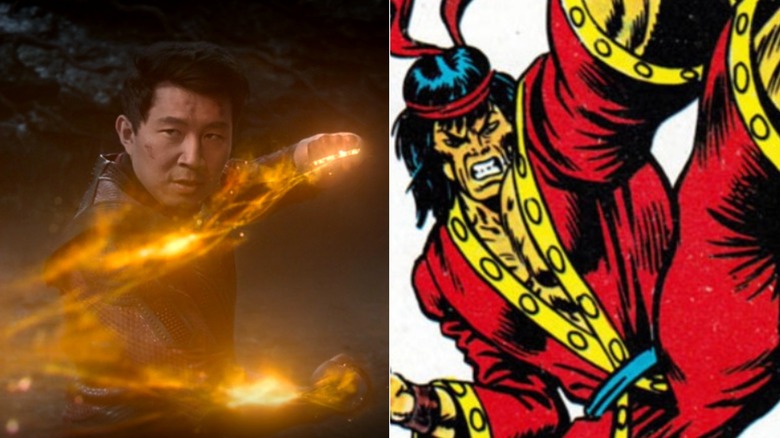 Shang-Chi uses the rings & Shang-Chi does martial arts