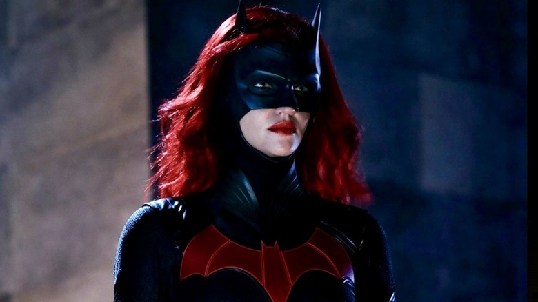 Batwoman standing in shadow