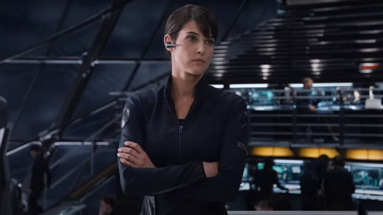 Maria Hill stands in helicarrier 